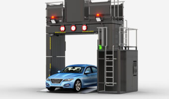 DTP 320DV stationary vehicle scanner equipped with two 320 kV X-ray generators delivering 60 mm steel penetration