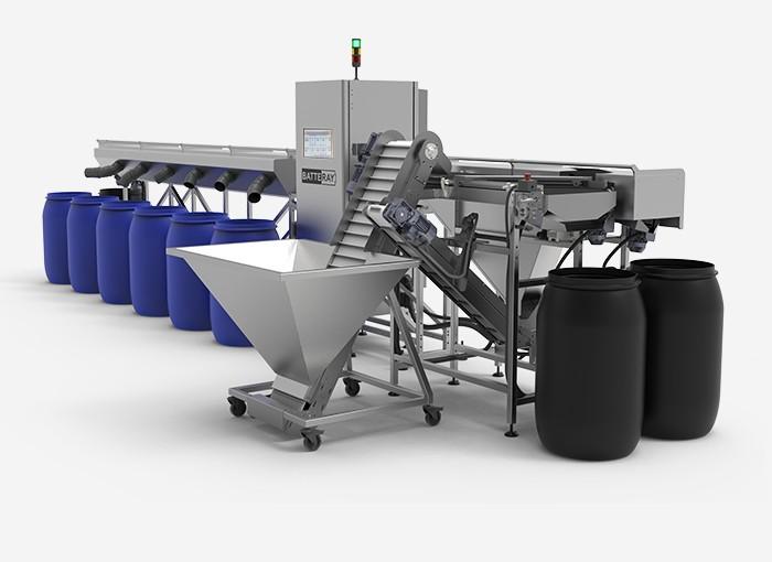 BATTERAY · Automatic six-channel battery sorting – LINEV Systems
