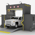 DTP 200R relocatable scanner featuring 35 mm steel penetration lateral projection 20ft container form factor and up to 20 km/h vehicle speed