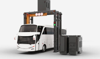 MEAP 320DVB occupied passenger bus screening portal with dual-view X-ray imaging and drive-through capability