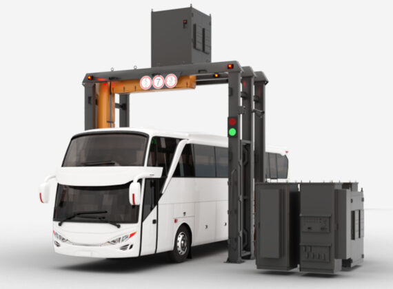 MEAP 320DVB drive-through vehicle scanner featuring dual 320 kV generators 60 mm steel penetration and 120 vehicles per hour throughput